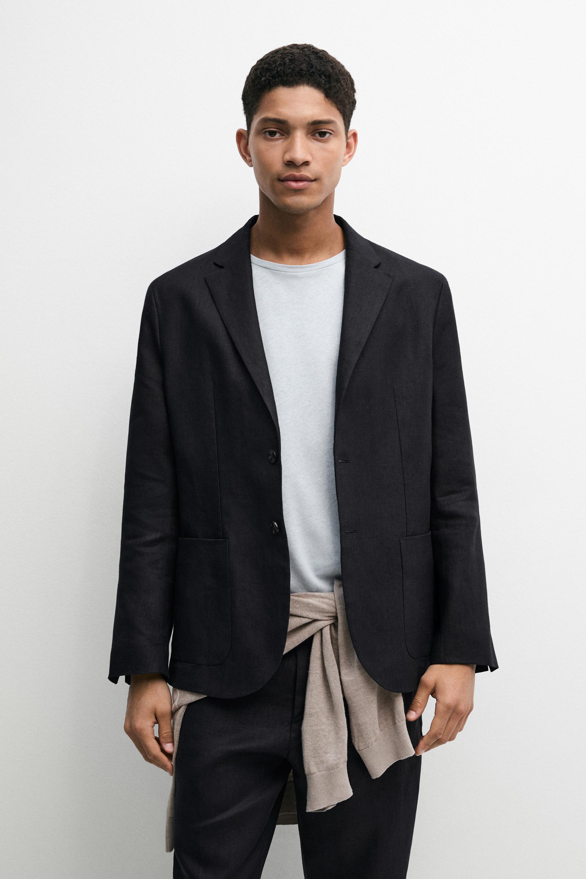 100% linen suit blazer
